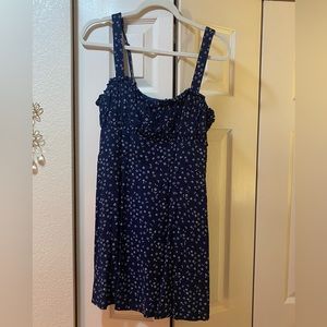 blue floral altard state dress